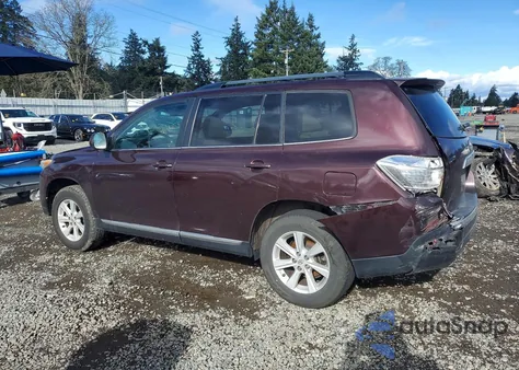 2012 Toyota Highlander Base z USA, uszkodzony, nr VIN 5TDBK3EH6CS107199